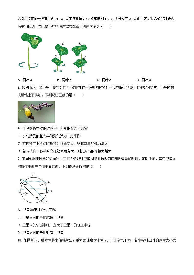 云南省2024-2025学年高一下学期期中联考物理试卷（原卷版）第3页