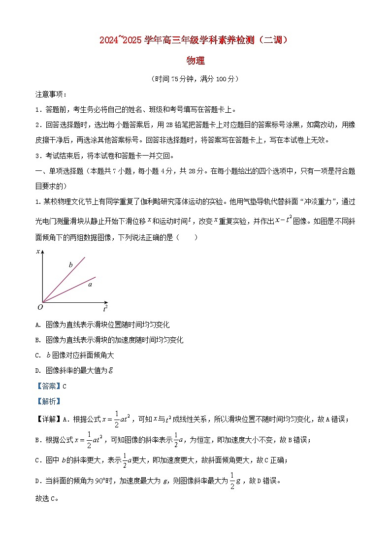 河北省衡水市2024_2025学年高三物理上学期9月月考试题含解析第1页