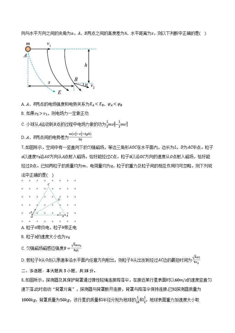 2025届河北省沧州市运东五校高三下学期二模试卷 物理（含答案）第3页