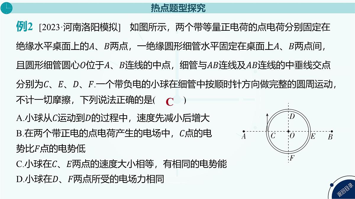 2025年高中物理复习配套课件 专题十三 带电粒子在电场中运动的综合问题第6页