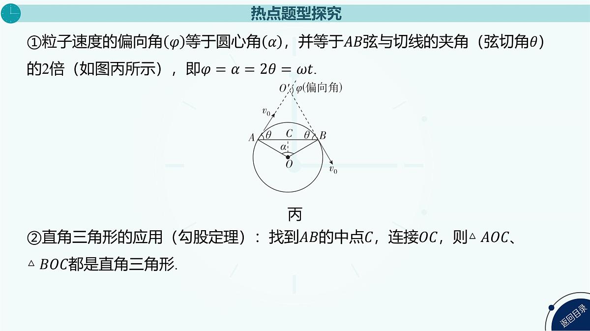 2025年高中物理复习配套课件 专题十六 带电粒子在有界匀强磁场中的运动第7页