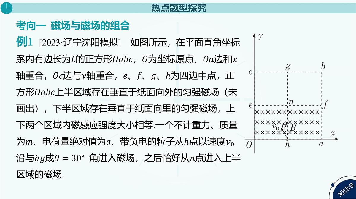 2025年高中物理复习配套课件 专题十九 带电粒子在组合场中的运动第8页