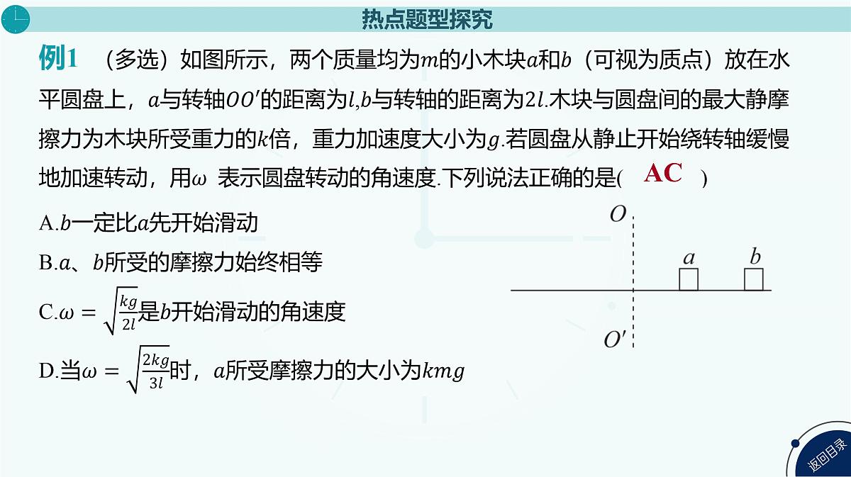 2025年高中物理复习配套课件 专题七 圆周运动的临界问题第5页