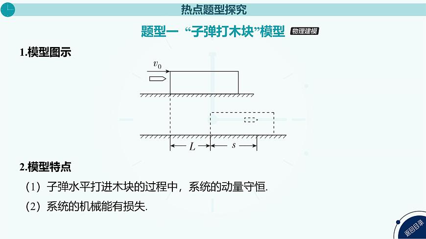 2025年高中物理复习配套课件 专题九 “子弹打木块”模型和“滑块—木板”模型第3页