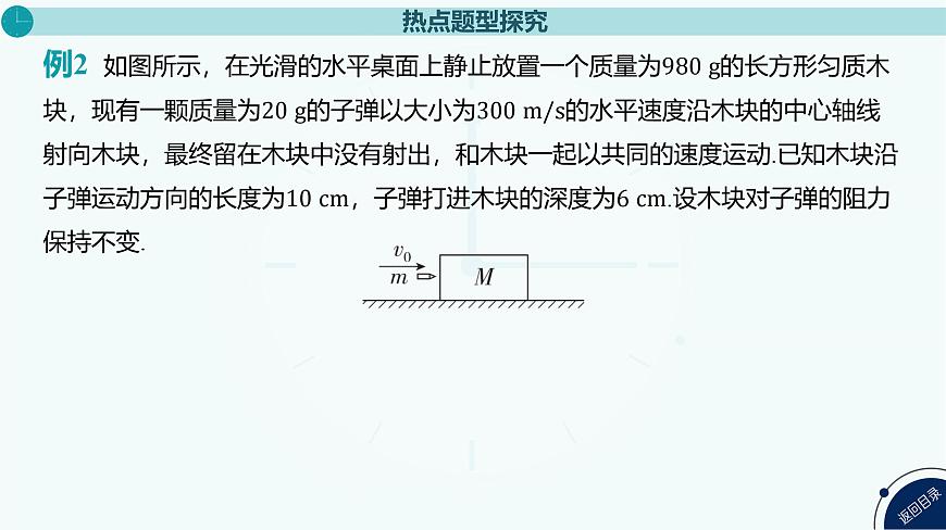 2025年高中物理复习配套课件 专题九 “子弹打木块”模型和“滑块—木板”模型第7页