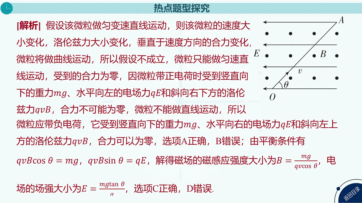 2025年高中物理复习配套课件 专题二十 带电粒子在叠加场中的运动第5页