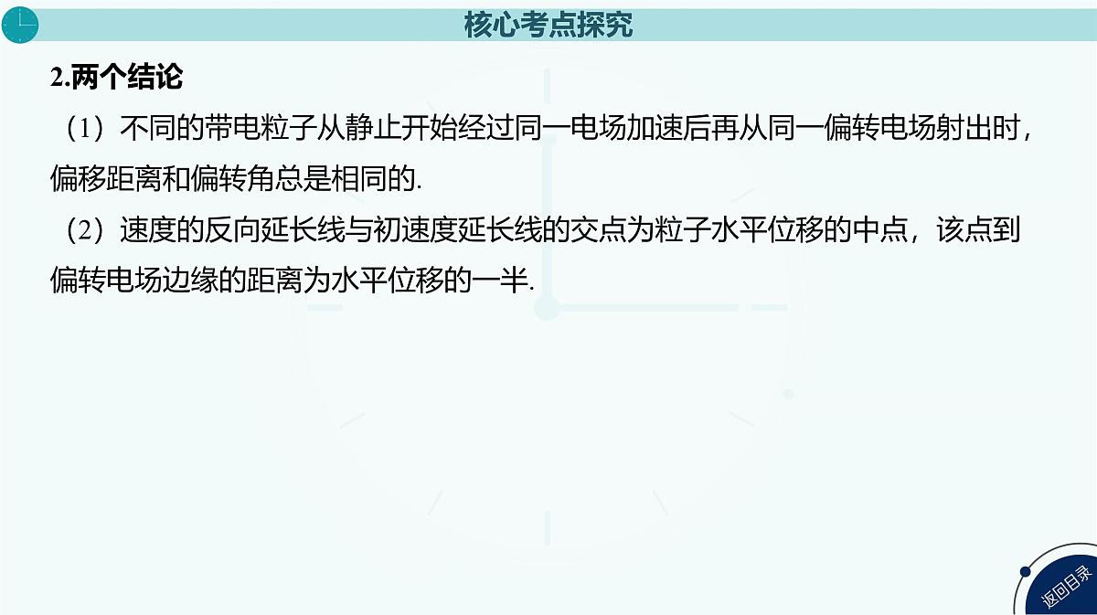 2025年高中物理高考复习配套课件 第25讲 带电粒子在电场中的偏转第6页