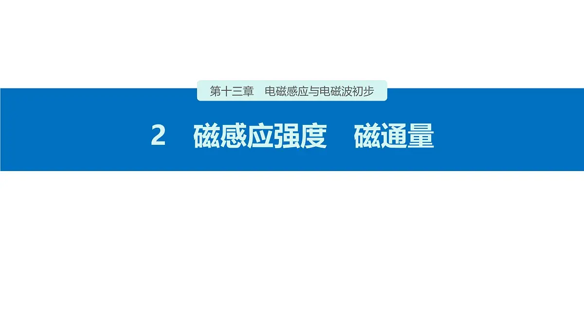 物理人教版（2019）必修第三册13.2磁感应强度　磁通量课件第1页