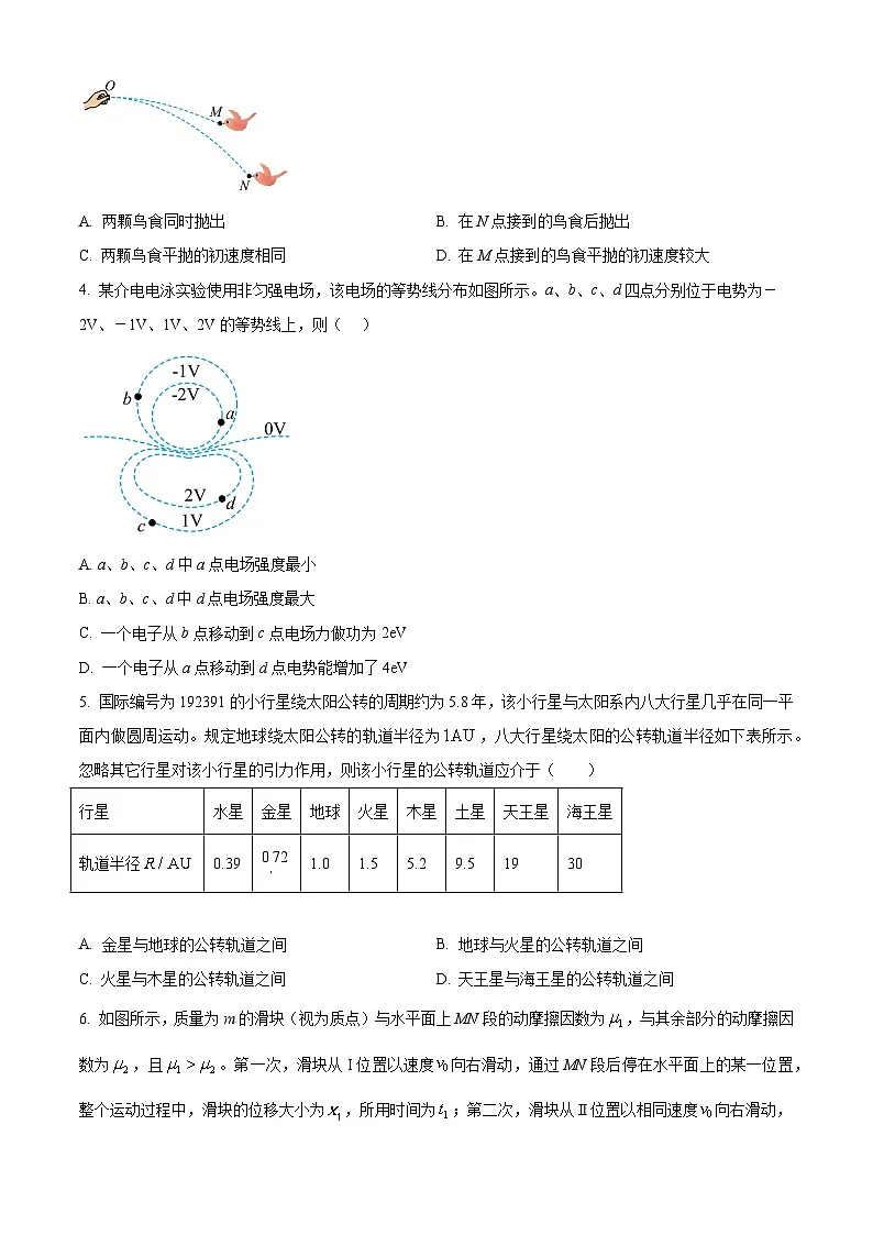 精品解析：2025年高考云南物理真题（原卷版）第2页