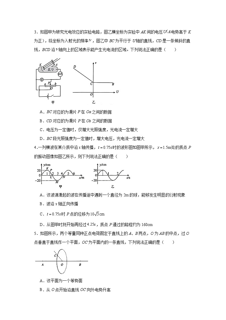 2025届湖南省天壹名校联盟高三下学期冲刺压轴大联考物理试题（无答案）第2页