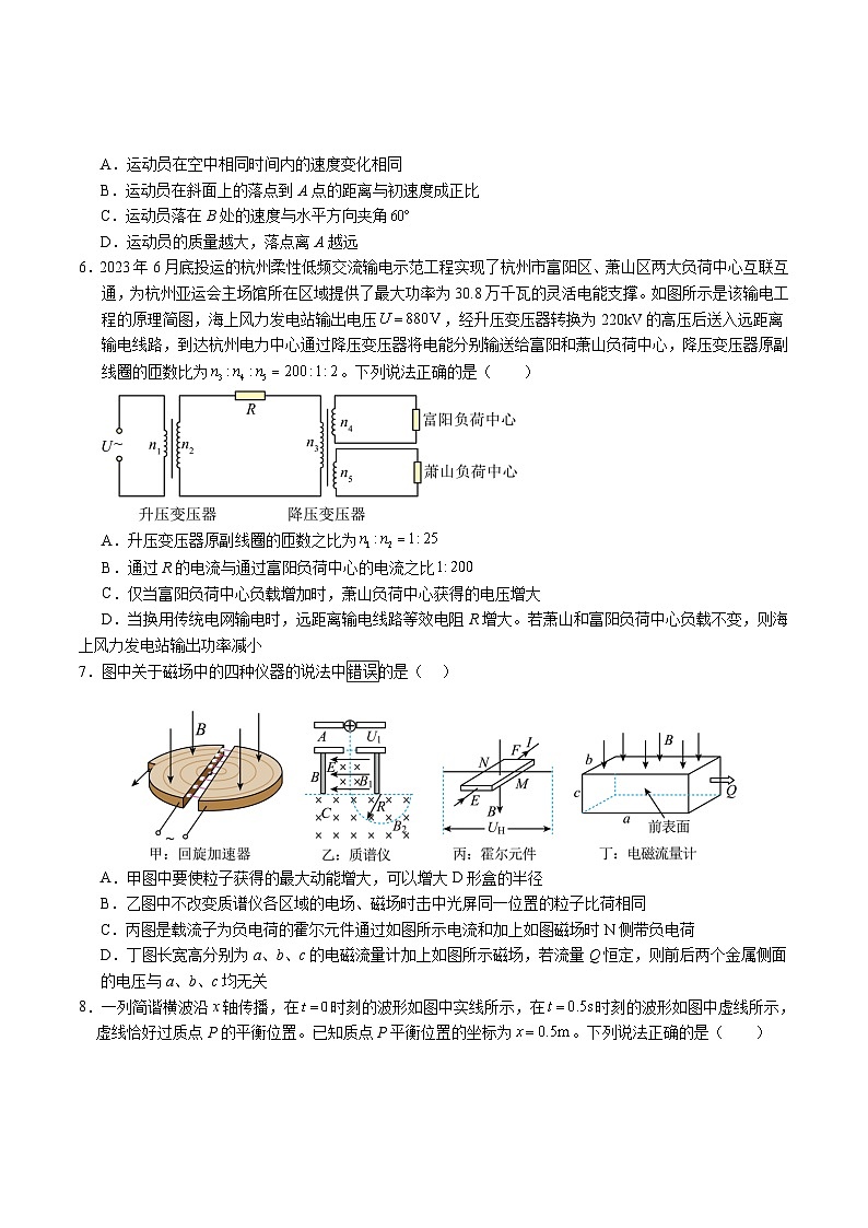 湖北省沙市中学2025届高三下学期6月适应性检测物理试卷（Word版附答案）第2页