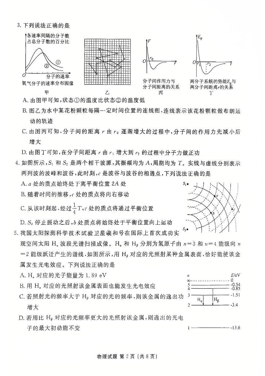 2025年5月 河北衡水联考 高二物理第2页