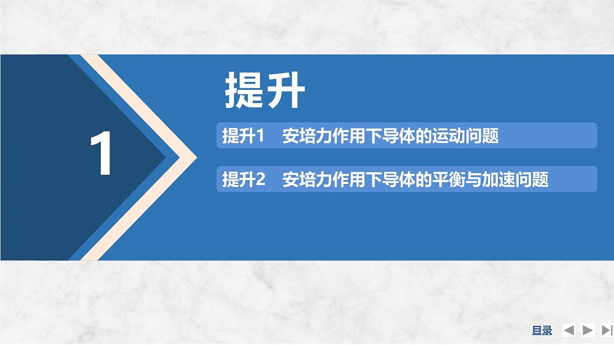 2024-2025学年物理教科版（2019）选择性必修第二册 第1章 磁场对电流的作用 专题提升一　安培力作用下导体的运动和平衡、加速问题 课件第4页