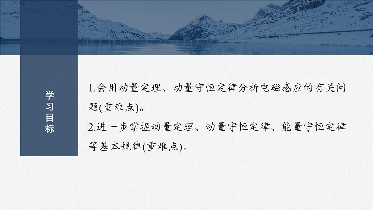2024-2025学年物理教科版（2019）选择性必修第二册 第二章 电磁感应及其应用 专题强化11 电磁感应中的动量问题 课件第2页