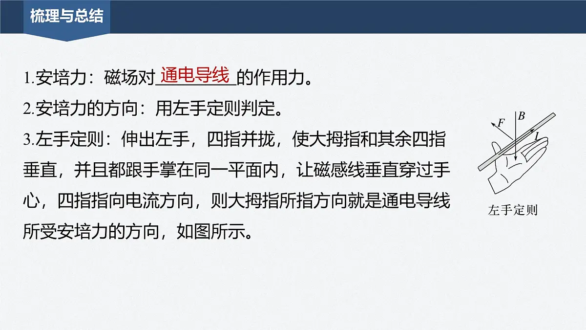 2024-2025学年物理教科版（2019）选择性必修第二册 1.1安培力 课件第6页
