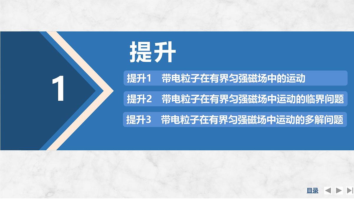 2024-2025学年物理教科版（2019）选择性必修第二册 第1章 磁场对电流的作用 专题提升三 带电粒子在有界匀强磁场中的运动 课件第4页