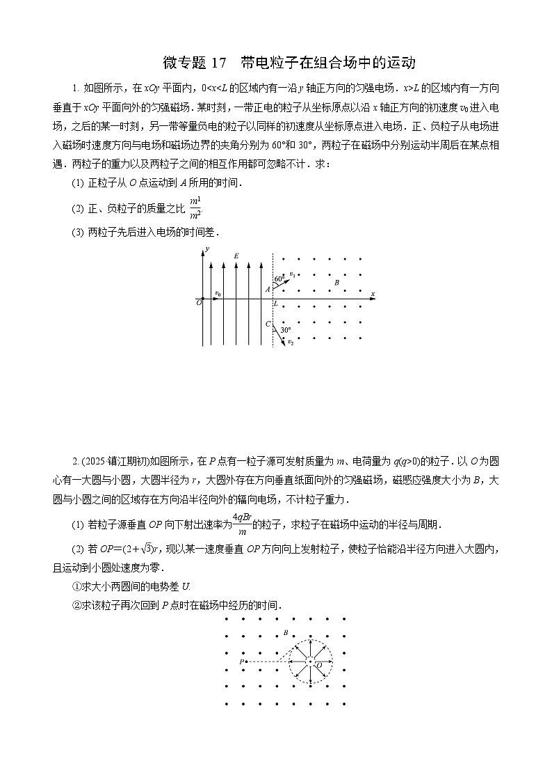 微专题17　带电粒子在组合场中的运动第1页