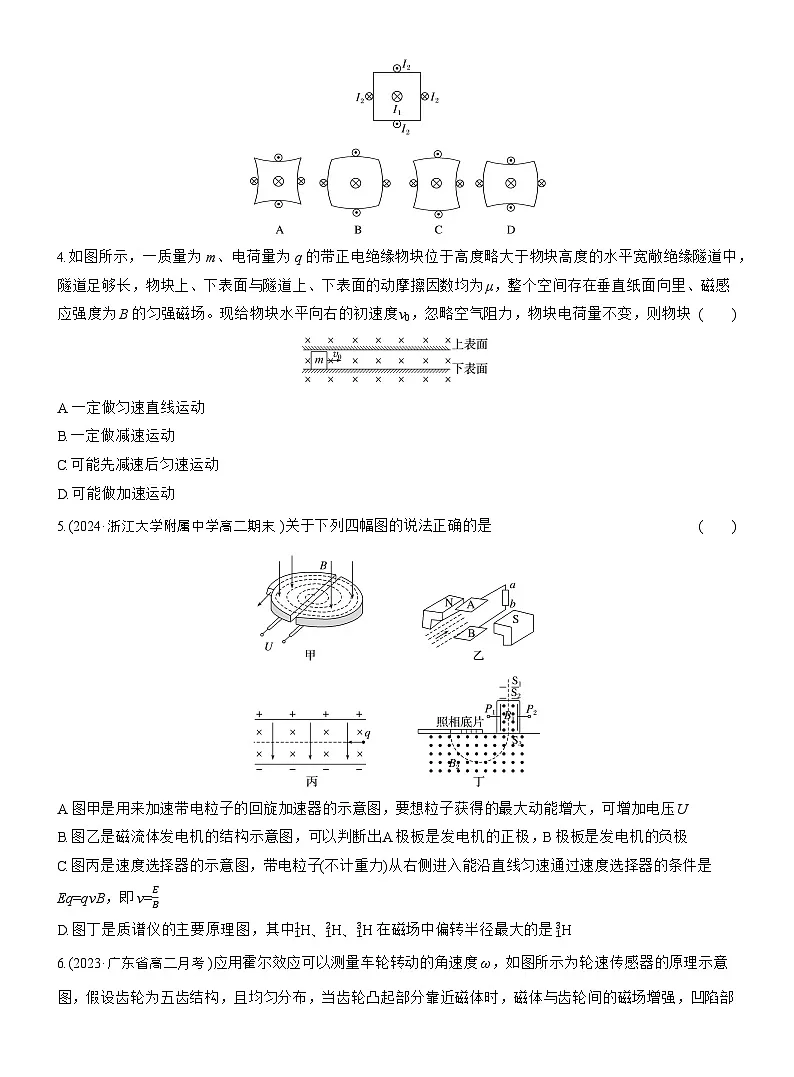 2024-2025学年物理教科版（2019）选择性必修第二册 第一章 磁场对电流的作用 章末检测试卷(含解析)第2页