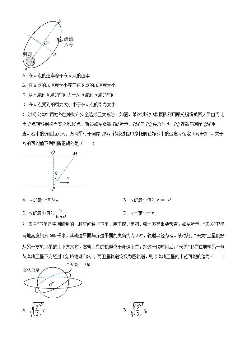 云南省普洱市2024-2025学年高一下学期期中统一检测物理试题第3页