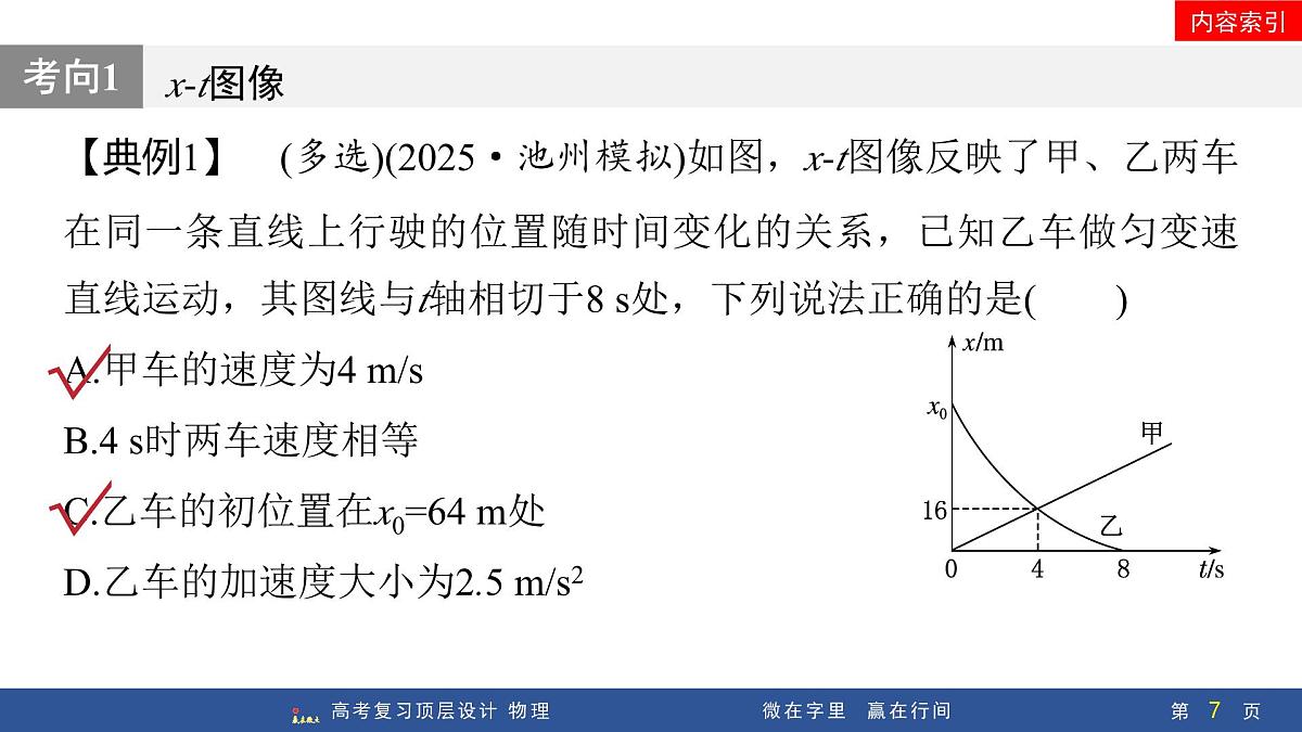 专题提升一　运动学图像第7页