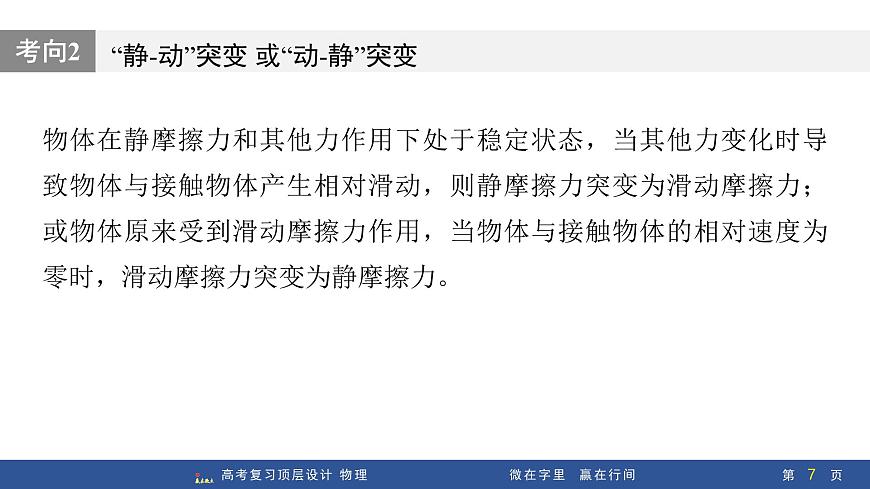 微点突破1　摩擦力的突变问题第7页