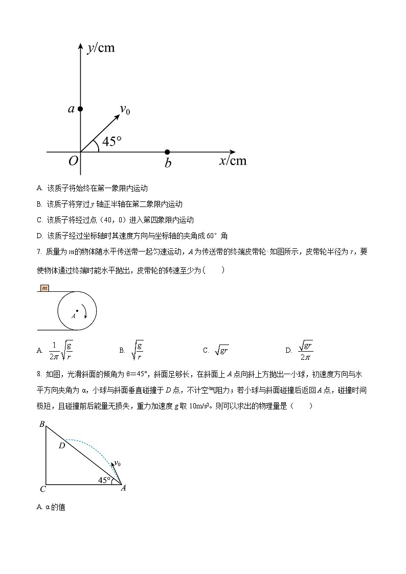 精品解析：湖南省衡阳市第一中学2023-2024学年高一下学期期末考试物理试题（原卷版）第3页