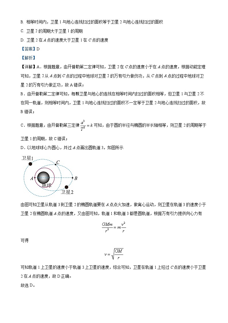 精品解析：湖南省衡阳市第一中学2023-2024学年高一下学期期末考试物理试题（解析版）第2页
