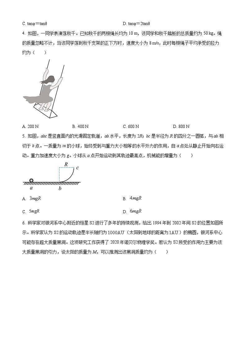 精品解析：湖南省邵阳市隆回县2023-2024学年高一下学期期末考试物理试题（原卷版）第2页