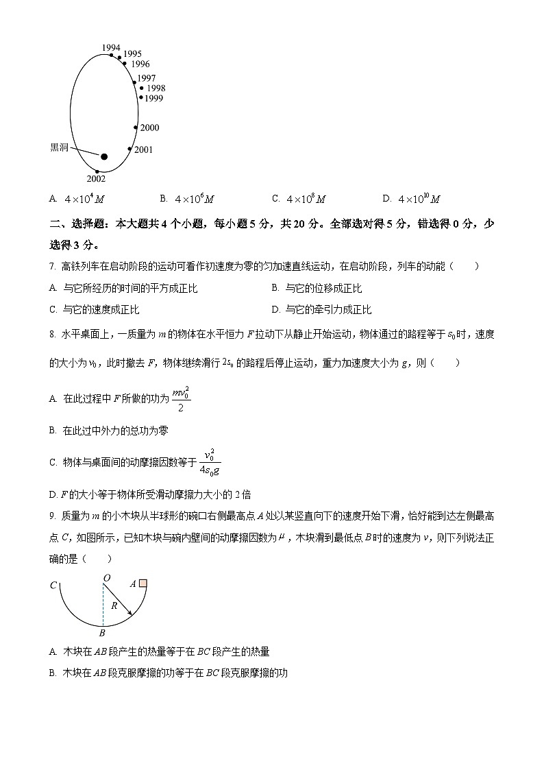 精品解析：湖南省邵阳市隆回县2023-2024学年高一下学期期末考试物理试题（原卷版）第3页