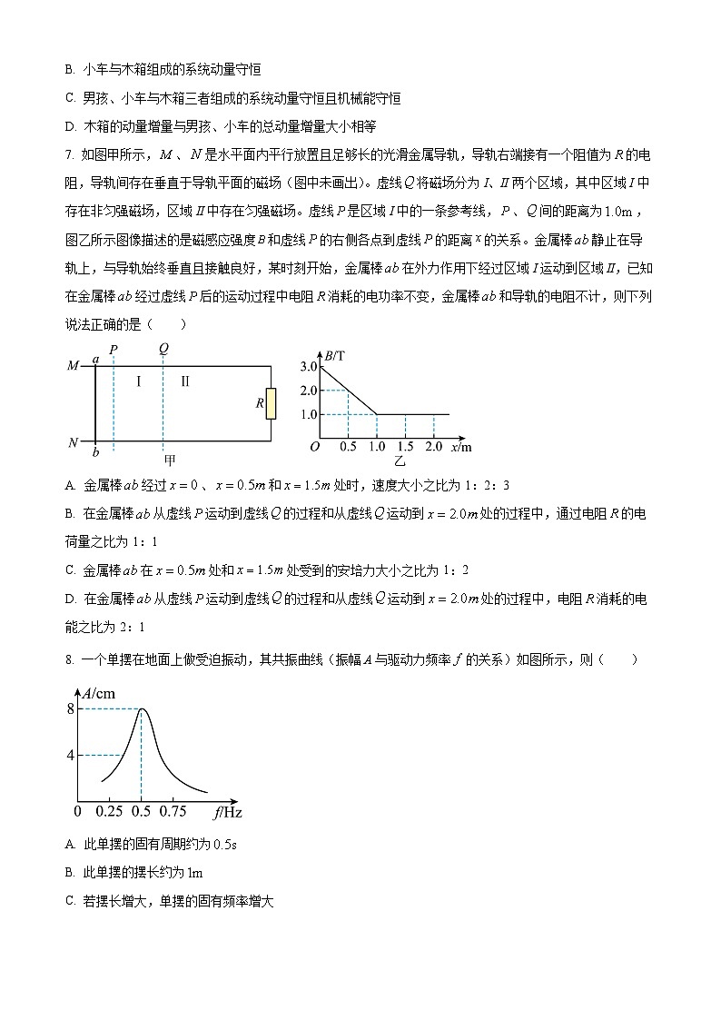 精品解析：湖南省岳阳市临湘市第二中学2023-2024学年高二下学期7月期末物理试题（原卷版）第3页