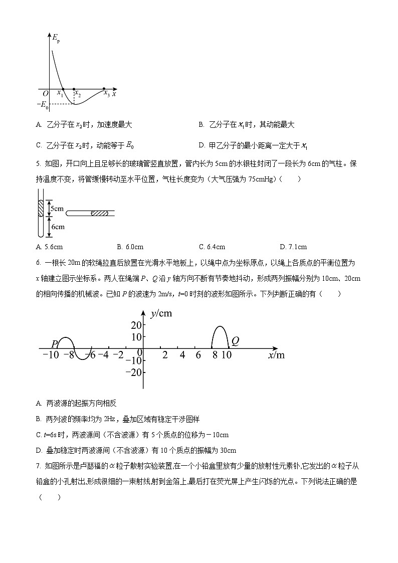 精品解析：湖南省岳阳市岳阳县第一中学2023-2024学年高二下学期7月期末物理试题（原卷版）第2页