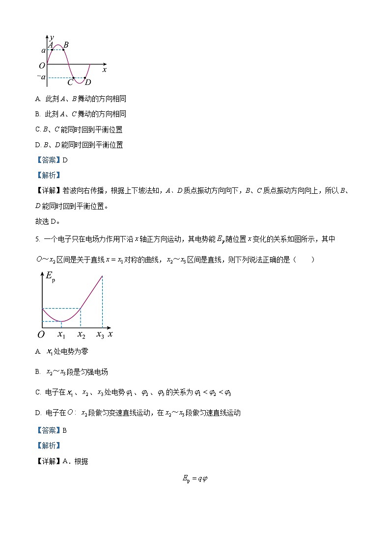精品解析：湖南省常德市第一中学2023-2024学年高二下学期期末考试物理试题（解析版）第3页