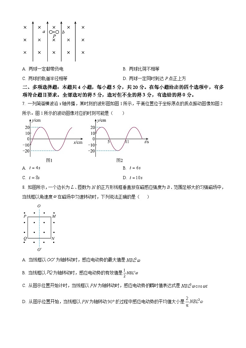 精品解析：湖南省张家界市2023-2024学年高二下学期期末考试物理试题（原卷版）第3页