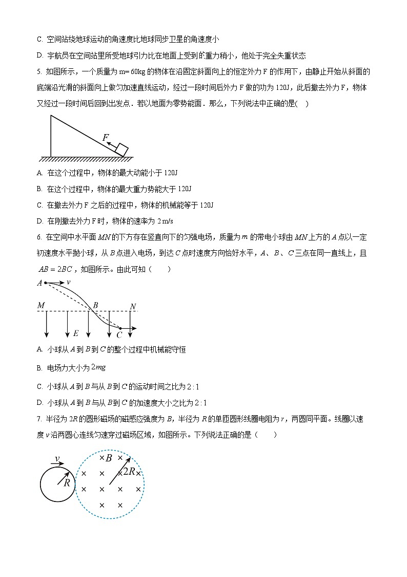 精品解析：湖南省衡阳市第一中学2023-2024学年高二下学期期末考试物理试卷（原卷版）第2页