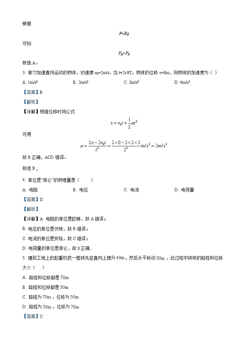 精品解析：湖南省邵阳市海谊中学2023-2024学年高二下学期期末考试物理试题（解析版）第2页