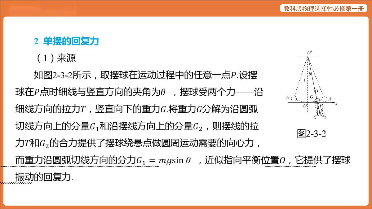 第3节 单摆 课件 高中物理教科版选择性必修第一册第6页