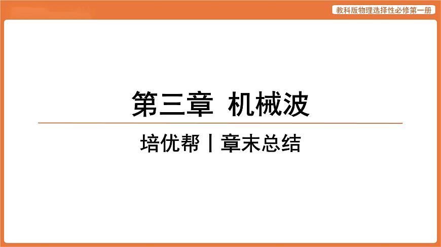 第三章 机械波 章末总结 课件 高中物理教科版选择性必修第一册第1页
