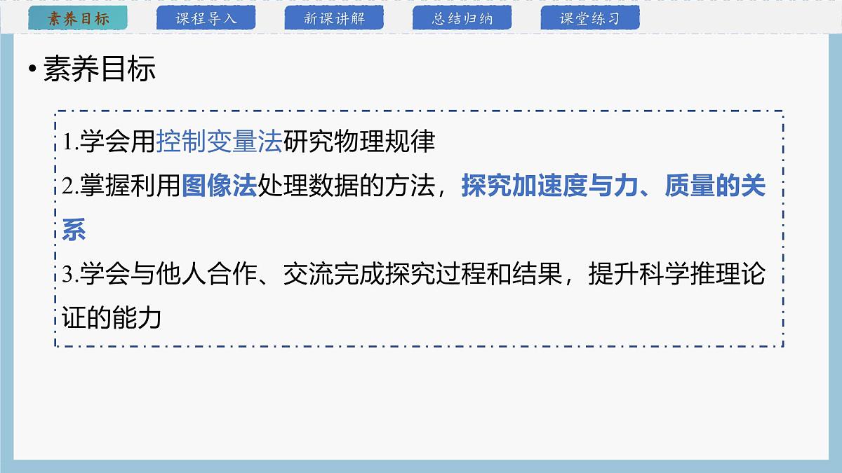 4.2+实验：探究加速度与力、质量的关系+课件 2025学年高一上学期物理人教版必修第一册第3页