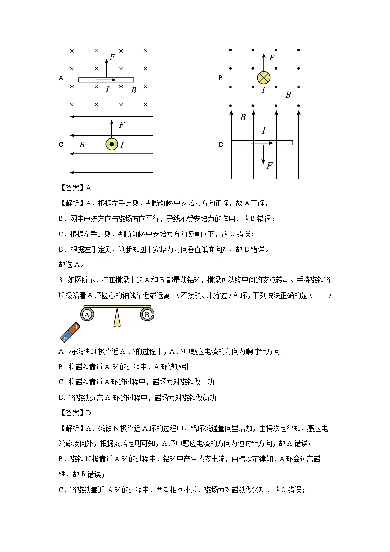 【物理】山东省重点高中2024-2025学年高二下学期4月联考试题（解析版）第2页