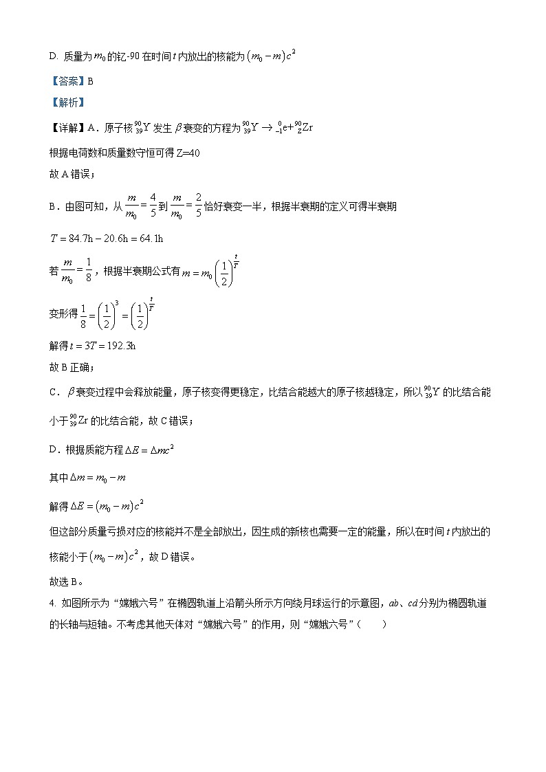 2025届山东省潍坊市高三下学期三模物理试卷（解析版）第3页