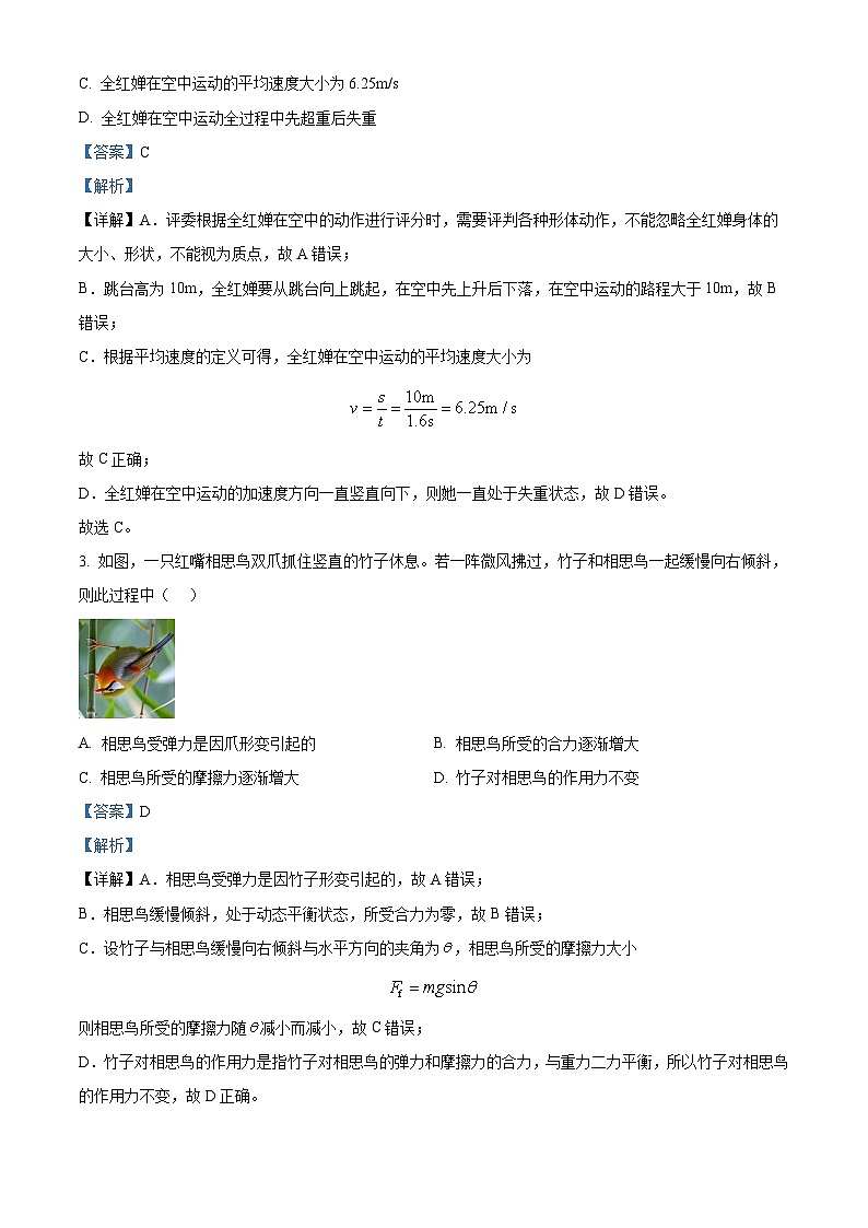 2024-2025学年福建省漳州市高三上学期毕业班第二次教学质量检测（期末）物理试题（解析版）第2页