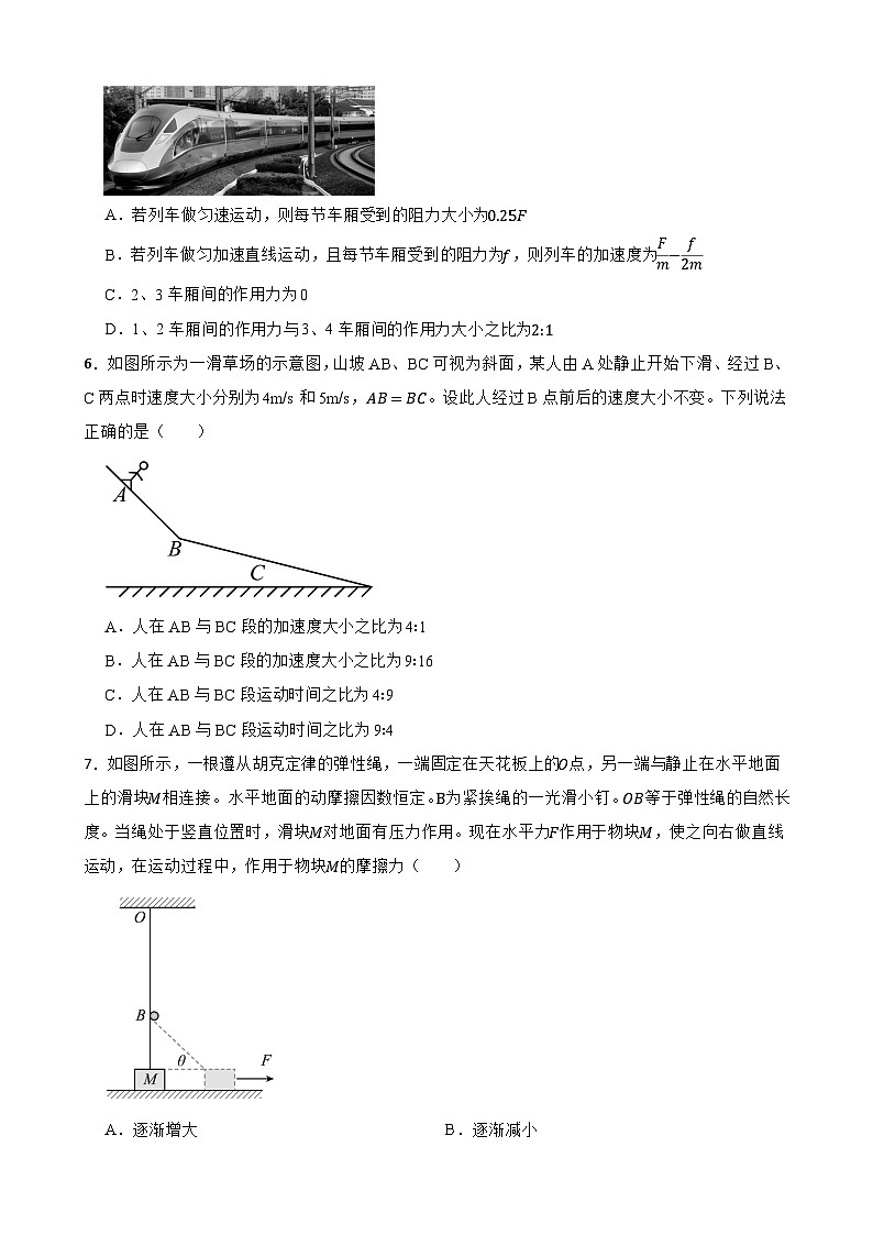 高一物理试卷第2页