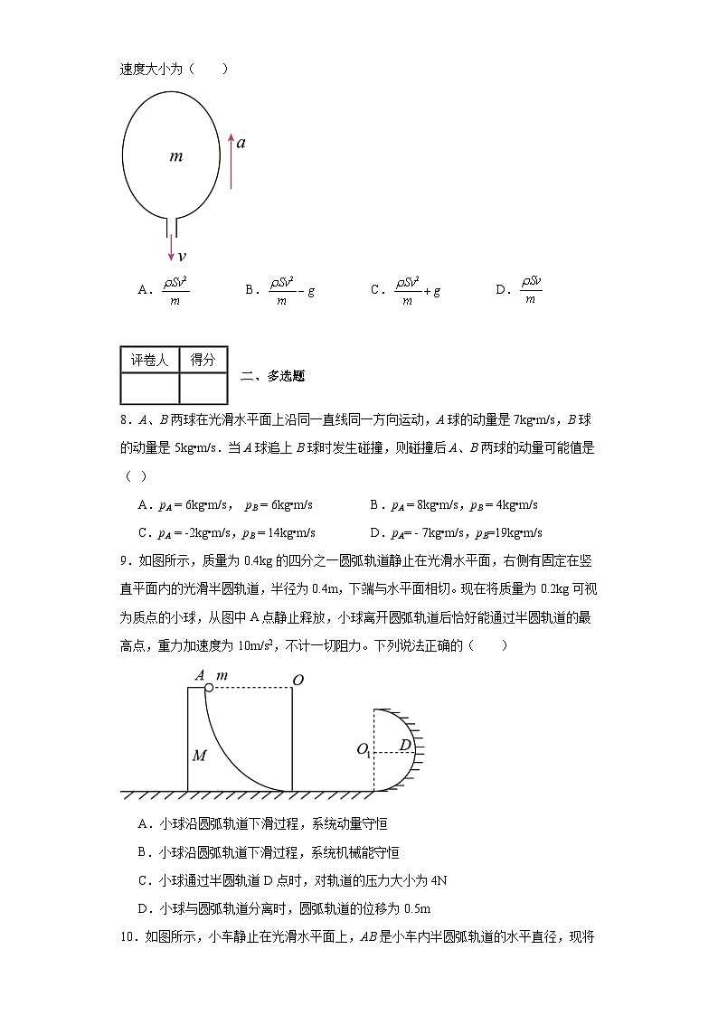 2024-2025学年物理鲁科版（2019）选择性必修第一册 第一章 动量及其守恒定律 单元测试卷2(含解析）第3页