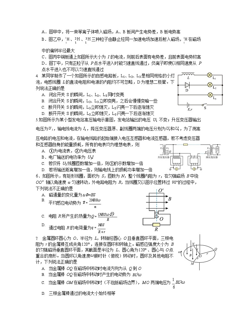 四川省绵阳外国语学校2024-2025学年高二下学期期末模拟考试物理试卷第2页
