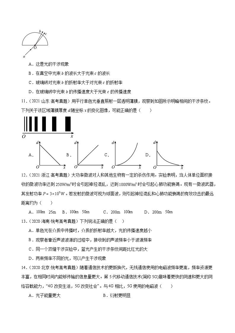 专题64 物理光学（原卷卷）-十年（2014-2023）高考物理真题分项汇编（全国通用）第3页