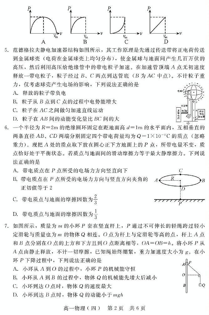 物理试卷                 【河北卷】【高一下期末考】河北省NT20名校联合体2024-2025学年高一下学期6月期末考试（6.24-6.25）第2页