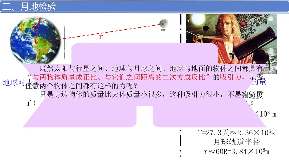 高中 物理 人教版 (2019) 必修 第二册7.2 万有引力定律 课件第8页