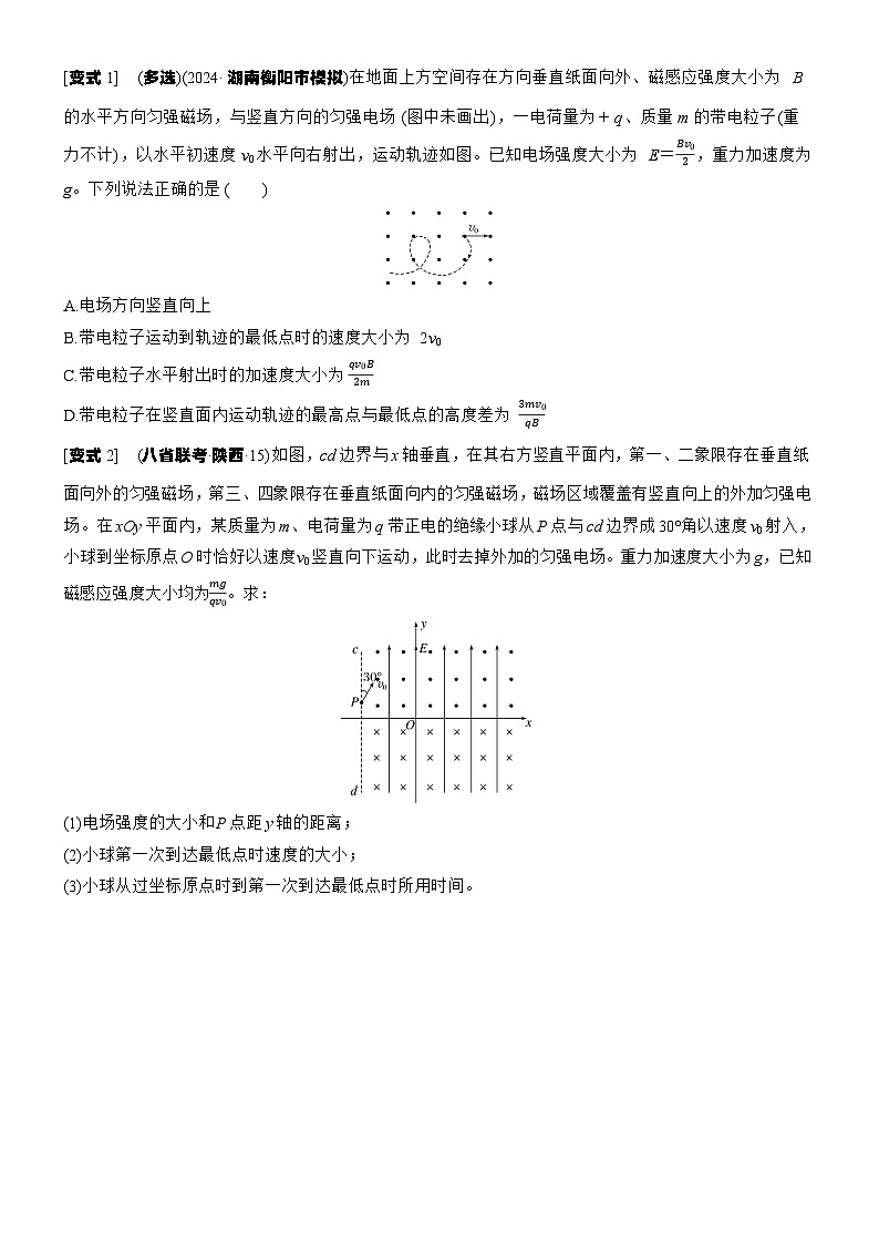 2026高考物理大一轮复习-第一十一章 第64课时 专题强化：复合场中的摆线问题 动量定理在磁场中的应用-专项训练【含答案】第3页