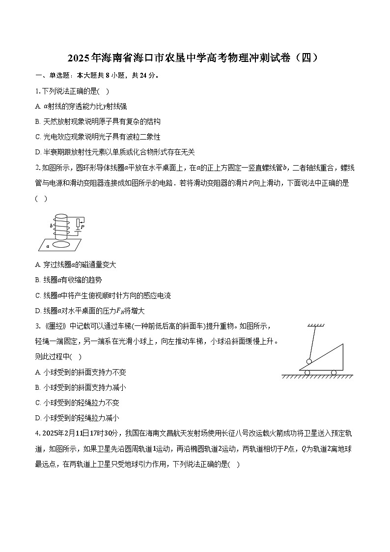2025年海南省海口市农垦中学高考物理冲刺试卷（四）-普通用卷第1页