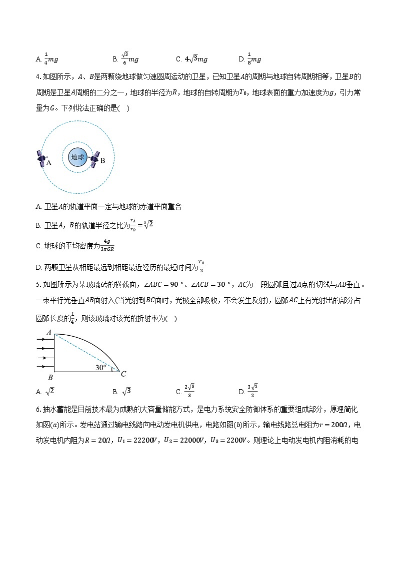 河北省普通高中2024-2025学年学业水平选择性考试物理猜题信息卷（三）-普通用卷第2页